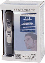 Машинка для стрижки ProfiCare PC-BHT 3014 мультитример для волосся всього тіла 5 в 1 на акумуляторі набір, фото 3