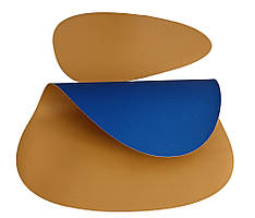 Сервірувальний килимок "Крапля" під тарілку (37 х43 см) (набір 2 шт.). 7 кольорів на вибір жовто-синій