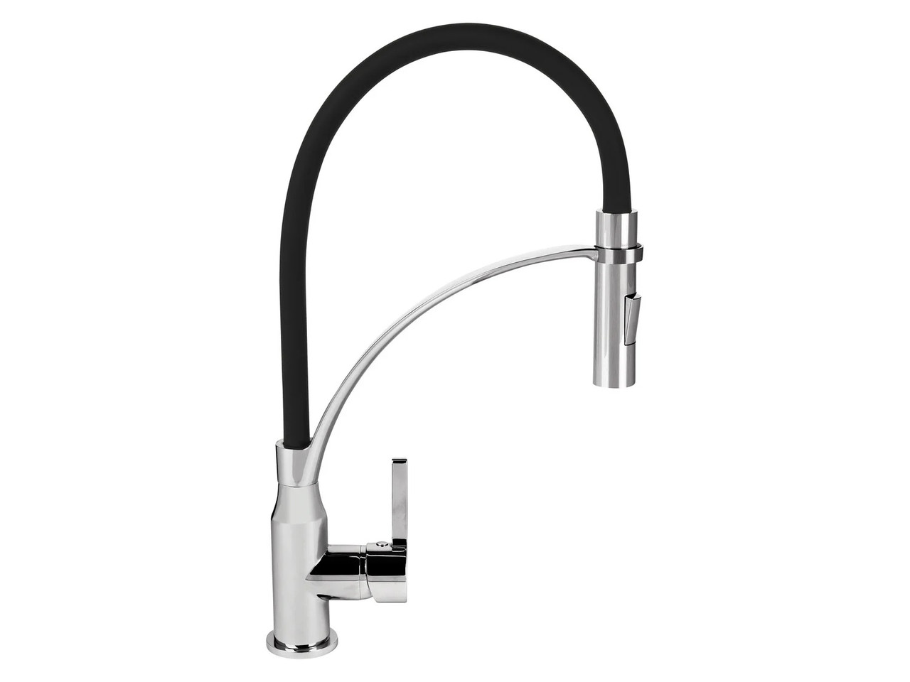 Кухонний змішувач LIDL, змішувач для мийки з аератором і 2 гумовими шлангами, фото 1