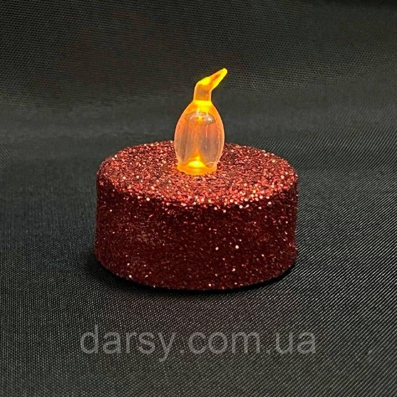 Світлодіодна LED-свічка, свічка на батарейках колір червоний, фото 1