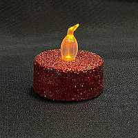 Светодиодная LED-свеча, свеча на батарейках цвет красный