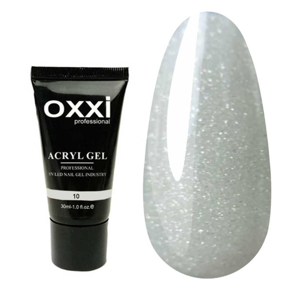 Акрігель для нарощування та зміцнення нігтівOXXI Acryl Gel №10, 30 мл
