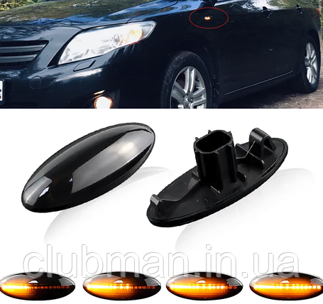 LED динамічний сигнал повороту TOYOTA (Тойота) RAV4 (CA30W), Yaris (XP9), Auris (E150) 2006-2011, фото 1