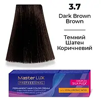 Стійка крем-фарба для волосся 3.7 Темний шатен коричневий (60 мл) Master LUX