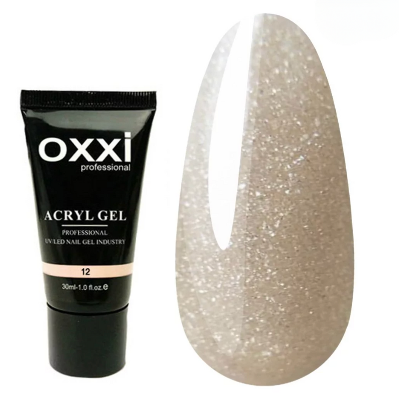 Акрігель для нарощування та зміцнення нігтівOXXI Acryl Gel №12, 30 мл