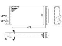 Радиатор печки STARLINE AI6052 Audi A6, 100 443819031C, 443819031B, 443819030