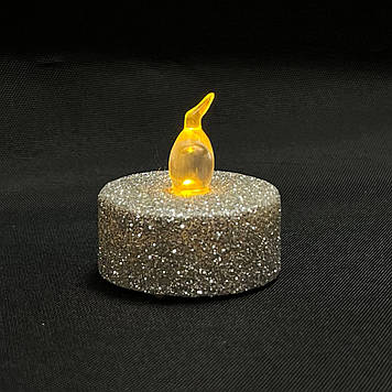 Світлодіодна LED-свічка, свічка на батарейках колір сібний