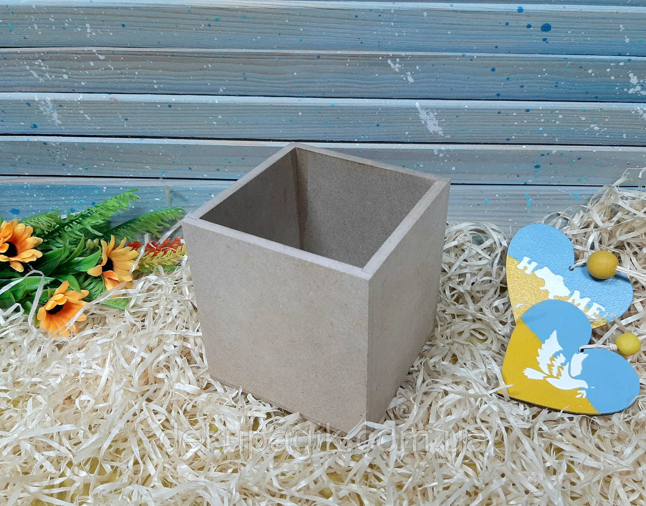 Стакан, підставка 10х10х11см (арт93,3), мдф6мм, фото 1