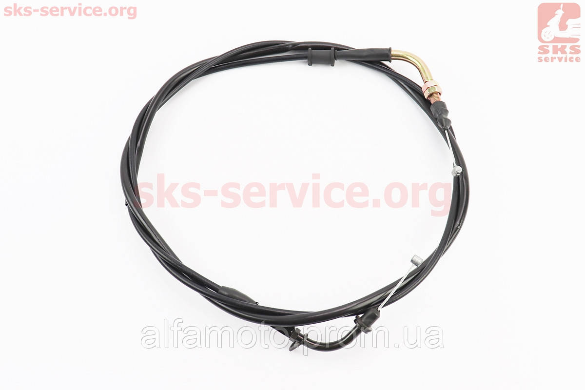 Трос газа 4Т-50cc (крепление верхнее с шайбой) (трос 213см; кожух 202см ...