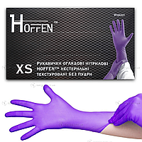 Нитриловые перчатки Hoffen, плотность 3.2 г. - Violet (100 шт) XS (5-6)