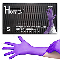 Нитриловые перчатки Hoffen, плотность 3.2 г. - Violet (100 шт) S (6-7)