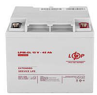 Батарея LogicPower LPM-GL 12V-45 | АКБ гелевый | Аккумулятор для источника бесперебойного питания | АКБ 45