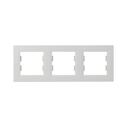 Рамка Schneider Electric Asfora бiла тримісна горизонтальна EPH5800321, фото 3