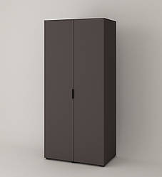 Сучасна маленька дводверна шафа в спальню для одягу CH-90\100\120 Сан Маріно графіт 90 см