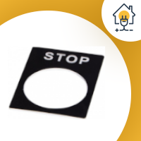 Табличка маркировочная STOP черная для кнопок XB2 АСКО-УКРЕМ