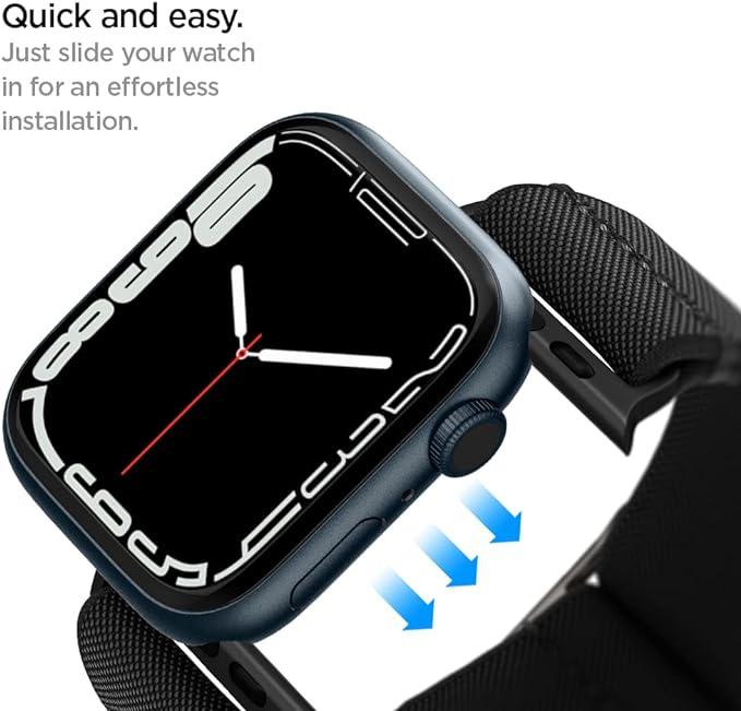 Нейлоновий ремінець Spigen Lite Fit Black для Apple Watch 49 | 45 | 44 | 42mm AMP02286 - фото 5 - id-p2011828252