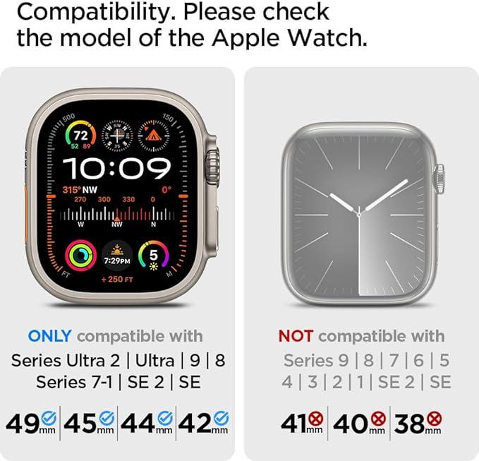 Нейлоновий ремінець Spigen Lite Fit Black для Apple Watch 49 | 45 | 44 | 42mm AMP02286 - фото 3 - id-p2011828252
