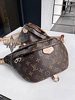 Бананка женская кожаная Louis Vuitton bumbag monogram Луи Витон сумка