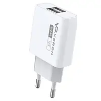 Блок для зарядки телефона 2USB+кабель MicroUSB 2.4A 1м белый Veron