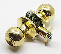 Ручка дверная круглая Джанес, Ручка-стяжка с ключом 607, цвет золотистый PB, FZB дешевая
