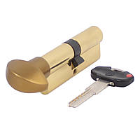 Цилиндр дверной Securemme 3200POL40401X5 К2 40/40 мм 5 ключей + 1 монтажный ключ полированная латунь/ручка бро