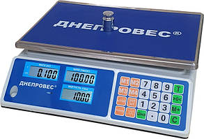 Ваги торговельні до 30 кг — (ВТД 30-Л1 Дніпровіс)