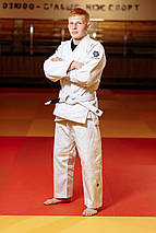 Кімоно для джиу-джитсу з поясом біле унісекс бавовна Kintayo White щільність 450 гр/м.кв. (160 см), фото 3