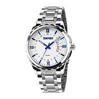 Часы наручные Skmei 9069 Оrіginal (Silver - Blue, 9069SIBU) | Мужские наручные часы (12342-LVR)