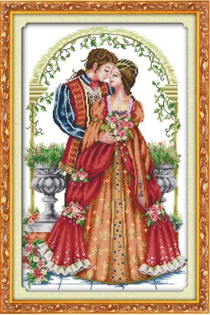 Набір для вишивання за нанесеною на канву схемою "Forever Love". AIDA 14CT printed, 42*62 см