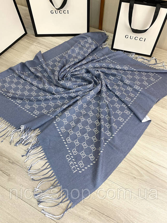 Хустка Gucci кашемір із бахромою, фото 1