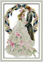 Набір для вишивання за нанесеною на канву схемою "Royal wedding". AIDA 14CT printed 43*62 см