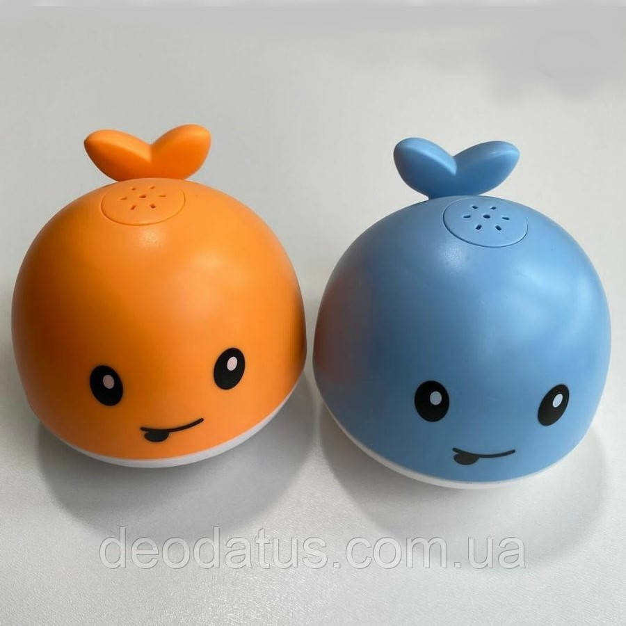 Іграшка для ванної Кит з фонтаном 3 кольори 59010-1 фонтанчик іграшковий у ванну, фото 1