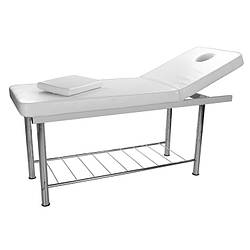 Масажний - косметологічний стіл кушетка для нарощування вій стіл для масажу колір білий
