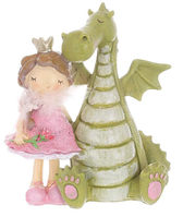 Фігурка декор. полістоун "Дівчинка з драконом" 12,5х7,5х15см №831-438/Bonadi/(1)(24)