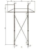 Многогранная опора портал ЛЭП 330 кВ