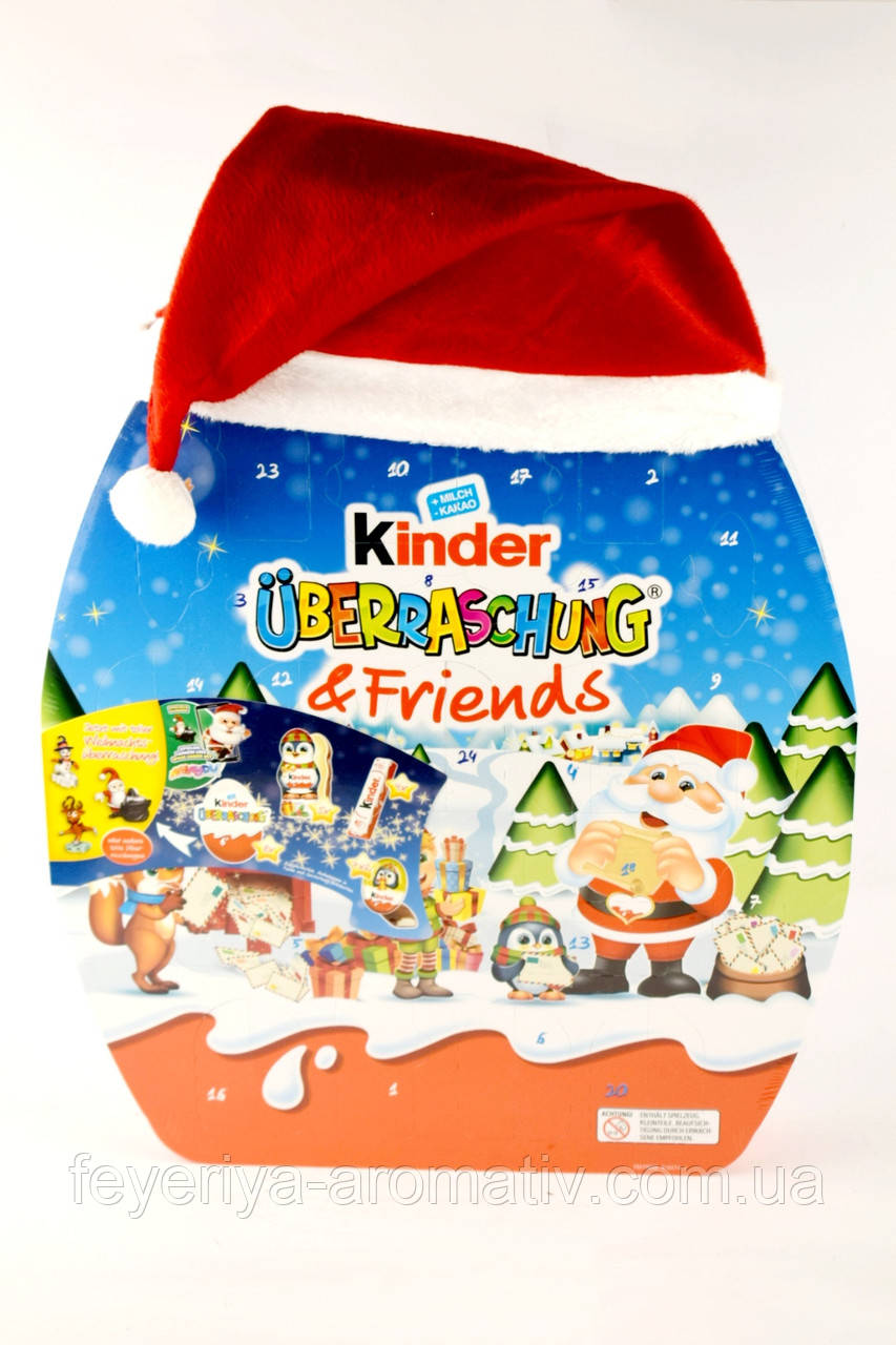 Адвентичный календарь с шапочкой на 24 окошка Kinder Uberraschung&Friends 404 г Италия - фото 4 - id-p2009447256