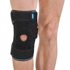 Бандаж на колінний суглоб роз'ємний з силіконовим кільцем і спиральними ребрами Алком р. УНІ