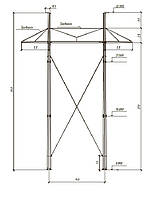 Многогранная опора портал ЛЭП 550 кВ