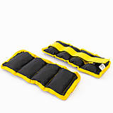 Набір для фітнесу - Килимок для фітнесу та спорту (каремат) + обтяжувачі 2шт по 0.75 кг OSPORT Set 35 (n-0066) Чорно-жовтий, фото 7