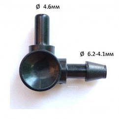 Конектор Г-подібний на тонометр D=4 мм
