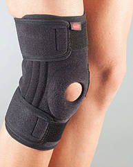 Бандаж на колінний суглоб роз'ємний з силіконовим кільцем і спиральними ребрами Aurafix 3103