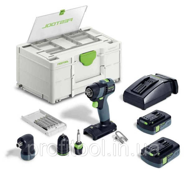 Акумуляторний дриль-шурупокрут FESTOOL - TXS 18 C 3,0-Set; безщітковий двигун EC-TEC (576896)