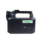 Багатофункціональний LED ліхтар GDLite GD-8017M із сонячною панеллю ФМ радіо функцією повербанк 3 лампочки Лучшая цена, фото 4