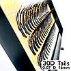 Пучкові вії Nesura Eyelash Tails 30D, 0,07, D, 16 мм, 60 пучків Несура, фото 3