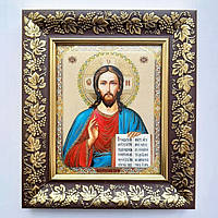 Ікони в темних кіотах із виноградною лозою, лік 15х18 