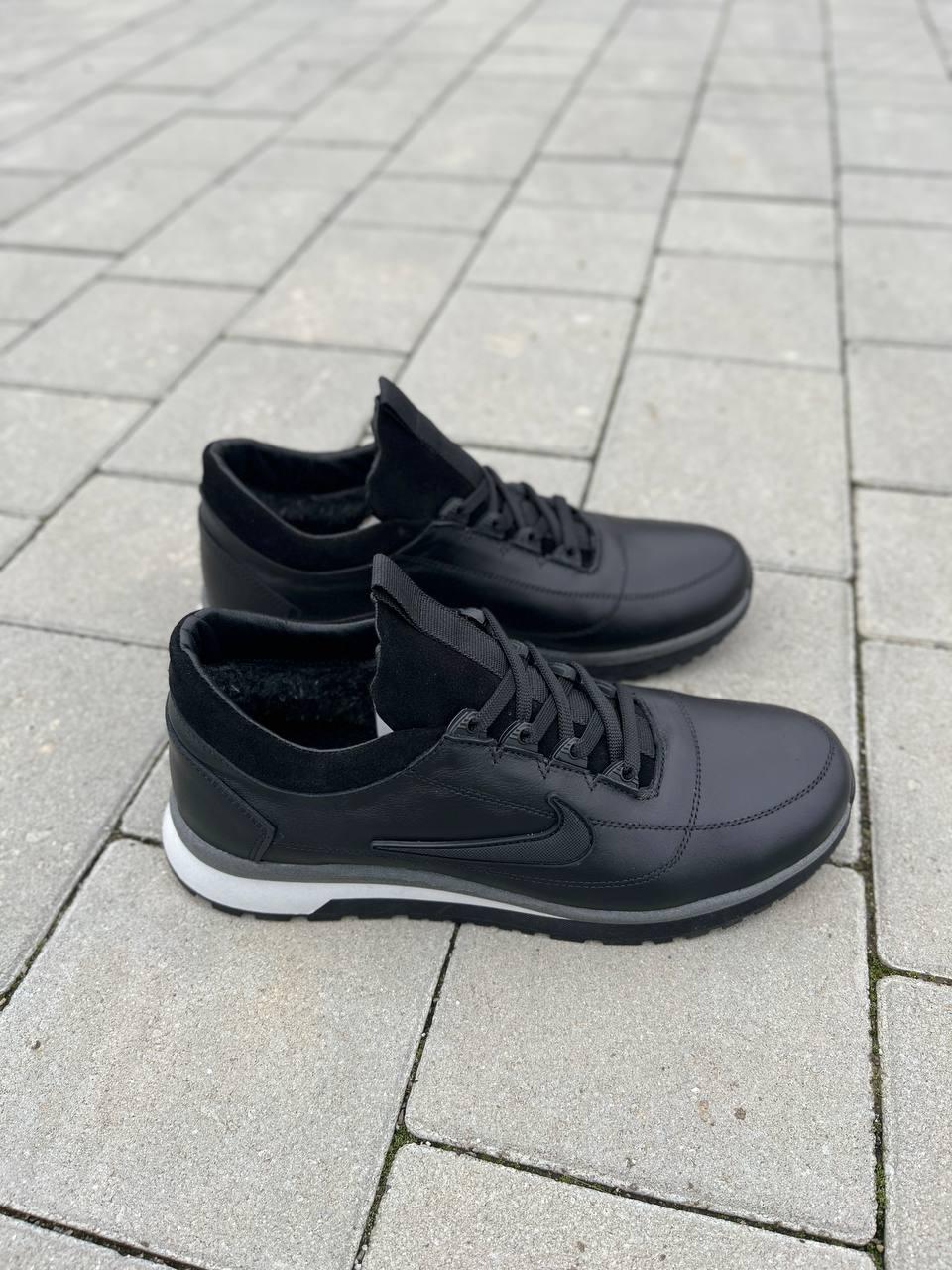 Шкіряні чоловічі зимові кросівки розміри 40-45, фото 1