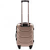 Невелика дорожня валіза з пластику Wings 147 шампань розмір S, фото 3