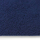 Плюш штучна овчинка кольору темно-синій ПО-10, фото 6