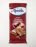 Шоколад Альпінелла Alpinella Арахіс-Ізюм 90г
