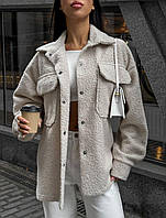 Шубка куртка - рубашка меховая Женская ТЕДДИ Ткань: мех барашек каракуль Размеры: 42-46 (универсал)